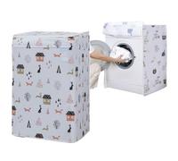 Coprilavatrice da Esterno Impermeabile in PEVA, 2 pezzo Copri Lavatrice e Asciugatrice con Apertura Frontale, Copertura Impermeabile con Chiusura a Zip, Coprilavatrice da interno, 58x62x85cm