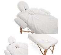 Coprilettino con foro viso elastico 100% Cotone bianco 70x200 h