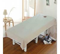 Coprilettino da Massaggio con Foro, Lenzuola per Salone di Bellezza, Lavabile Puro Cotone Fisioterapia Centro Termale Biancheria da Letto, Traspirante Delicato Sulla Pelle(Coffee color,100 x 210 CM)