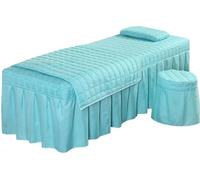 coprilettino estetica 4 pezzi Set di biancheria da letto for salone bellezza copriletto for massaggi spa Lenzuola Copriletto Copripiumino Federa(06,King)