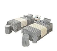 coprilettino estetica Copriletto morbido for massaggi, spa, salone di bellezza, set da 4 pezzi(Bubble GRAY,190x80cm)