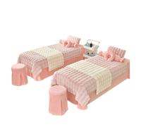 coprilettino estetica Copriletto morbido for massaggi, spa, salone di bellezza, set da 4 pezzi(Bubble Pink,190x80cm)