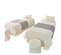 coprilettino estetica Copriletto morbido for massaggi, spa, salone di bellezza, set da 4 pezzi(Bubble WHITE,190x70cm)