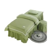 coprilettino estetica Set di 4 copriletti for letto, trapunte, federe e copripiumini for massaggi spa, delicati sulla pelle(Green,185X70)