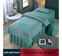 coprilettino estetica Set di 4 copriletti for salone bellezza, for massaggi e spa, federa, sgabello biancheria da letto(WHITE,175x60)