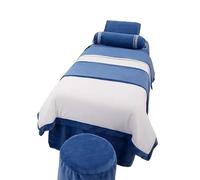 coprilettino estetica Set di biancheria da letto 4 pezzi for salone bellezza, massaggi, spa, relax, lenzuola, gonna, sgabello, federa, copripiumino(Y-11-1,70x190cm 4pcs)