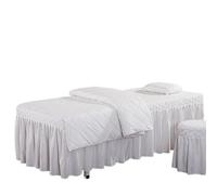 coprilettino estetica Set Di Biancheria Da Letto For Salone Bellezza, 4 Pezzi, For Massaggi, Spa, Spessa, Lenzuola, Copripiumino(WHITE,70x185cm 4pcs)
