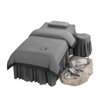 coprilettino estetica Set di biancheria da letto for salone bellezza 4 pezzi, lenzuola delicate sulla pelle, copriletto for spa e massaggi, coprisgabello(4,185X70)
