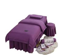 coprilettino estetica Set di biancheria da letto for salone bellezza 4 pezzi, lenzuola delicate sulla pelle, copriletto for spa e massaggi, coprisgabello(10,185X70)