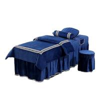 coprilettino estetica Set di biancheria da letto for salone bellezza, 4 pezzi, lenzuola spesse, copriletto, massaggio e spa(04,FLAT BED SHEET_60X180CM)