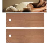 Lenzuolo per lettino da massaggio, lenzuolo coprilettino SPA, 2 pezzi Copri lettino da massaggio Tessuto non irritante per la pelle per massaggi nei saloni di bellezza(caffè profondo)