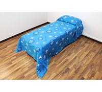 COPRILETTO 100% COTONE SSC NAPOLI 1P SINGOLO ART. PIQUET AZZURRO