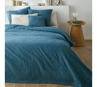Copriletto cotone jacquard, Indo Blu 180 x 250 cm
