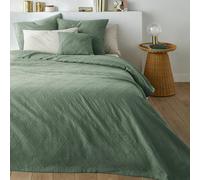 Copriletto cotone jacquard, Indo Verde 180 x 250 cm