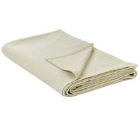 Copriletto decorativo in cotone beige 200 x 220 cm Maraka