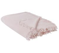Copriletto decorativo in cotone rosa 150 x 200 cm Maraka