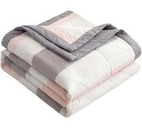Copriletto Estivo Leggero Trapunta Copriletti Set di Biancheria da Letto Queen King Size Aria Condizionata Coperta Coperta Morbida Traspirante Motivo Geometrico Copriletto per Tut, 8#, 200 * 230cm