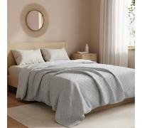 Copriletto estivo matrimoniale in piquet di cotone GABEL HUGO grigio