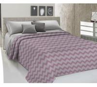 COPRILETTO ESTIVO MATRIMONIALE ZIG ZAG ROSA PIQUET DI COTONE MADE IN ITALY