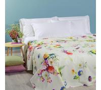 Copriletto Estivo Secret Garden in Cotone Panama