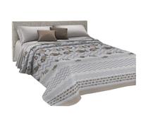 COPRILETTO ESTIVO SINGOLO MARE PESCETTI BEIGE PIQUET DI COTONE