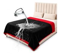 Copriletto Impermeabile Bedding Aid - Coperta per Cani, Letto (Rosso/Nero, 229 x 274cm)