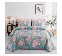 Copriletto in Cotone di Alta qualità, copriletto a Quadri, coprimaterasso, copriletti e copriletti Stampati, trapunte per Letto di Coppia, Lenzuola, Set di Biancheria da Letto