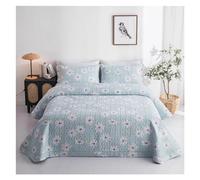 Copriletto in Cotone di Alta qualità, copriletto a Quadri, coprimaterasso, copriletti e copriletti Stampati, trapunte per Letto di Coppia, Lenzuola, Set di Biancheria da Letto