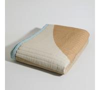 Copriletto in cotone tricolore trapuntato e stampato 100x200 cm