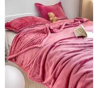 Copriletto in pelliccia sintetica, Pile corallo a righe blu, morbido e confortevole, universale for tutte le stagioni(Purple,150 * 200cm)