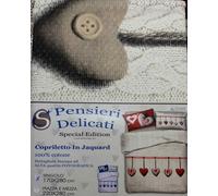 COPRILETTO JAQUARD SINGOLO e MATRIMONIALE COTONE PENSIERI DELICATI ART. CUORI