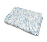 Copriletto leggero con volant classico primaverile estate FIORATO azzurro Made I