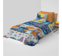 Copriletto leggero estivo Stitch in cotone Singolo Disney Original
