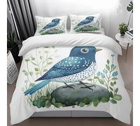 Copriletto Matrimoniale Animali Blu In Morbida Microfibra Copriletto Matrimoniale Con Zip Invisibile,Set 2 Federe 50 X 75 Cm (260X240Cm)