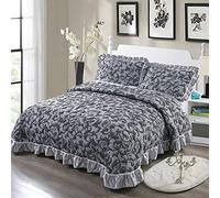 Copriletto Matrimoniale Cotone, Trapuntato Copriletti Matrimoniali Trapuntati Trapunte Eleganti Con 2 Federe Copriletto Set 3 Pezzi,H-245x265cm