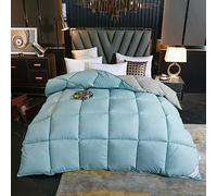 Copriletto Matrimoniale,Piumino in Piuma/Piumetta D'Oca Bianco Matrimoniale,Piuma D'Oca Inverno Trapunta Coperta Piumone Riempimento Cotone Copertura Gemello Singolo Regina Supper King Size