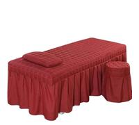 Copriletto per Lettino da Massaggio 1 pz Lenzuolo Solo Solido Salone di Bellezza Tavolo da Massaggio Letto Materasso Pelle-Friendly Massaggio SPA Letto Copertura Completa con Foro(Color 2,180x70 bedsk