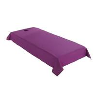 Copriletto per Lettino da Massaggio Copriletto impermeabile for salone di bellezza, copriletto for massaggio SPA, copriletto con pellicola for salone di barbiere con/senza foro(PURPLE,75x190cm with ho