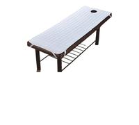 Copriletto per Lettino da Massaggio Lenzuolo da letto for tavolo da salone in tinta unita, materasso, colori vari, delicato sulla pelle, copriletto for trattamenti SPA e massaggi con foro(WHITE,180x60