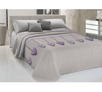 Copriletto Piquet Primavera Estate 100% Cotone Disegno Cuore Appeso