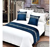 Copriletto, Sciarpa Decorativa, Copriletto in Stile Hotel, Copriletto Singolo, Matrimoniale, Super King Size, Decorazione per La Camera da Letto di Casa. Navy Blue 1pc Cushion(Cover+Inner Core)