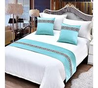 Copriletto, Sciarpa Decorativa, Copriletto in Stile Hotel, Copriletto Singolo, Matrimoniale, Super King Size, Decorazione per La Camera da Letto di Casa. Sky Blue 1pc Cushion Cover 45x45cm