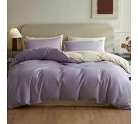 copriletto singolo estivo copriletto matrimoniale copriletti matrimoniali estivi copri letto Federe e copripiumini Cotone a fibra lunga 60 fili Resistenza allo sbiadimento (Purple,1.5m)