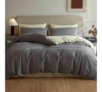 copriletto singolo estivo copriletto matrimoniale copriletti matrimoniali estivi copri letto Federe e copripiumini Cotone a fibra lunga 60 fili Resistenza allo sbiadimento (Dark Gray,1.5m)