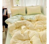 Copriletto Singolo Estivo Copriletto Matrimoniale Estivo Copriletti Matrimoniali Estivi Copri Letto Copripiumino Federa in Cotone 30 Fili Morbido Confortevole Traspirante (Yellow,2m)