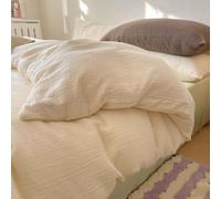 Copriletto Singolo Estivo Copriletto Matrimoniale Estivo Copriletti Matrimoniali Estivi Copri Letto Copripiumino Federa in Cotone 40 Fili Morbido Confortevole Traspirante (White,1.5m)