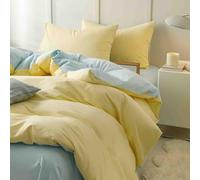 Copriletto Singolo Estivo Copriletto Matrimoniale Leggero Copriletti Matrimoniali Estivi Copri Letto Federa Copripiumino Cotone Fibra Lunga 60 Fili Processo Di Tintura Reattiva (Yellow,1.5m)