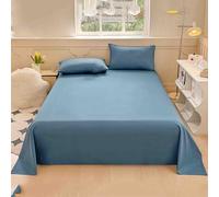 Copriletto Singolo Estivo Matrimoniale Leggero Copriletti Matrimoniali Estivi Bianco Federa Cotone Estate Dormitorio Singolo Per Studenti (Blue 2,245x270cm)