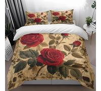 Copriletto Singolo Fiore Verde Olivo Trapuntino Copripiumino Singolo Microfibra Copriletto Lavabile Copripiumino Morbido con Cerniera+2 Federe Cuscini 50x75 cm 135x200cm