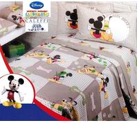 Copriletto singolo una piazza e mezza estivo cotone Caleffi Mickey Minnie Cars